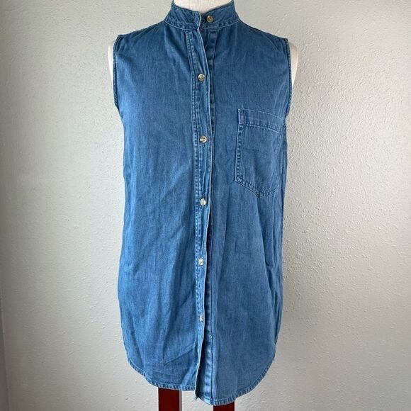 NWT New Direction Sleeveless Button Down Shirt - Picture 1 of 8